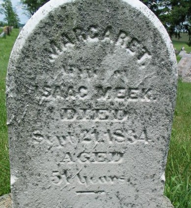 Margaret Meek tombstone